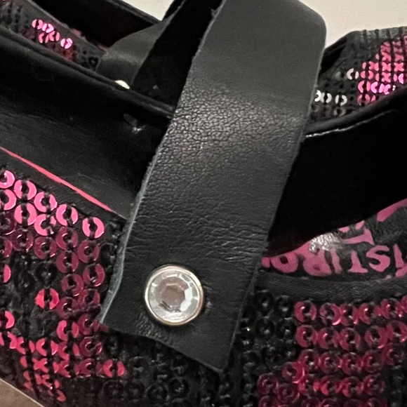 Iron Fist Digi Skull Black/Pink Sequin Platform Pumps Size 7 - Picture 8 of 14